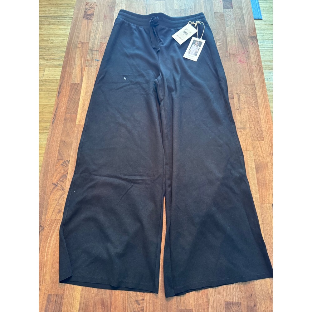 Splendid x Charli Evans Black Wide Leg Drawstring Lounge Pants RS6A290 Womens S
